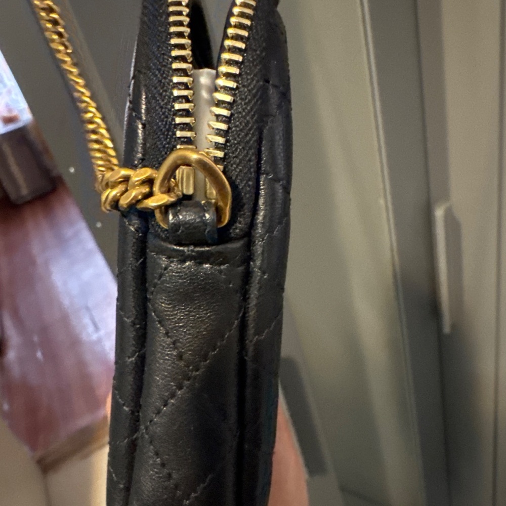 SAINT LAURENT GABY ZIPPERED POUCH IN LAMBSKIN CROSSBODY BAG AUTHENTIC - Picture 9 of 12